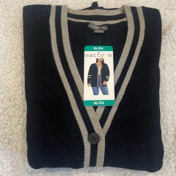 Sweaters - XL Matty M LadiesVarsity Cardigan